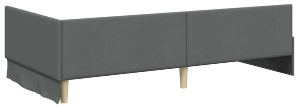 Kutni krevetni okvir s madracem Ostalo 2 pcs Siva tkanina - Siva / 80 x 200 cm