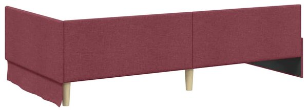Kutni okvir kreveta Vinska crvena 80 cm x 200 cm tkanina - Crvena / 80 cm x 200 cm