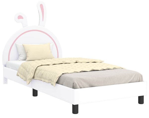Krevet za djecu s uzglavljem Bijela 90 x 200 cm PU - Bijela / 90 x 200 cm