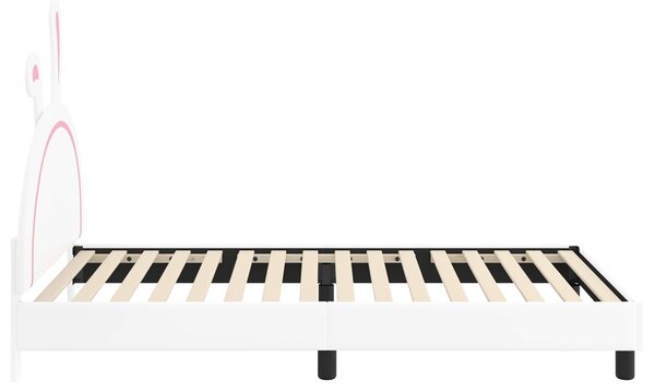 Krevet za djecu s uzglavljem Bijela 90 x 200 cm PU - Bijela / 90 x 200 cm