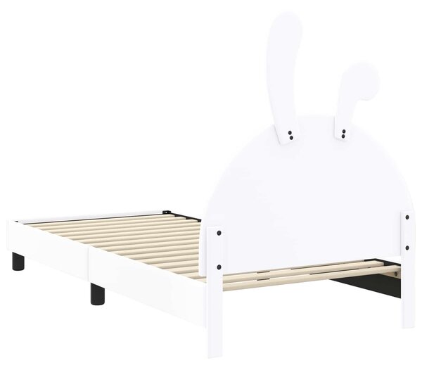 Krevet za djecu s uzglavljem Bijela 90 x 200 cm PU - Bijela / 90 x 200 cm