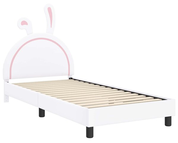 Krevet za djecu s uzglavljem Bijela 90 x 200 cm PU - Bijela / 90 x 200 cm