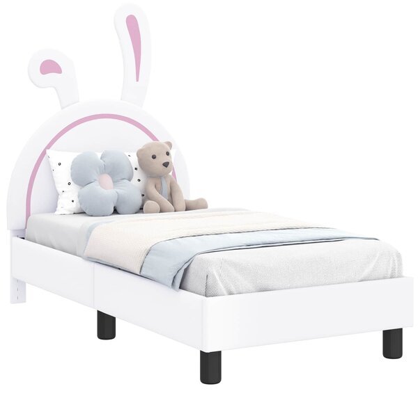 Okvir kreveta za malu djecu s naslonom Bijela 70 x 140 cm PU - Bijela / 70 x 140 cm