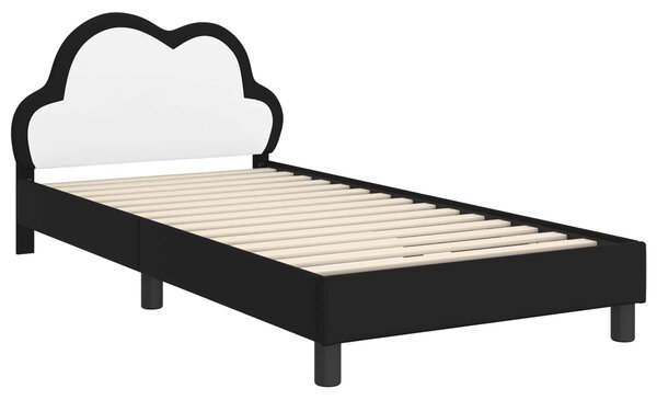 Krevet za djecu s uzglavljem Crna 80 x 200 cm PU - Crna / 80 x 200 cm