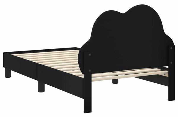 Krevet za djecu s uzglavljem Crna 80 x 160 cm PU - Crna / 80 x 160 cm