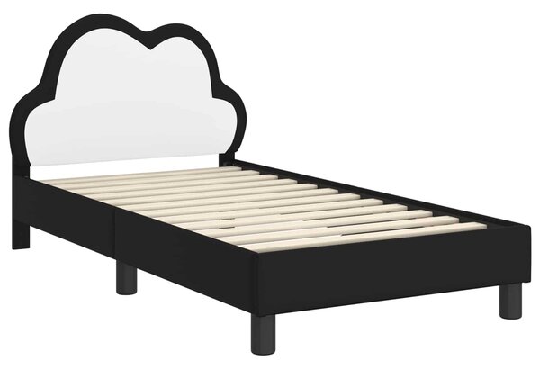 Krevet za djecu s uzglavljem Crna 80 x 160 cm PU - Crna / 80 x 160 cm