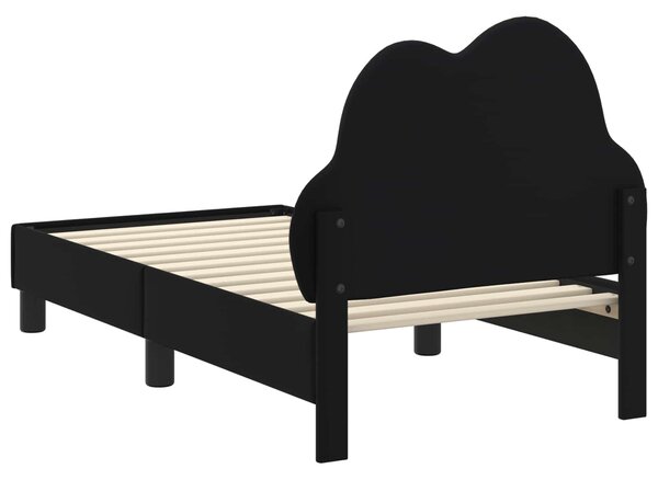 Okvir kreveta za malu djecu s naslonom Crna 70 x 140 cm PU - Crna / 70 x 140 cm