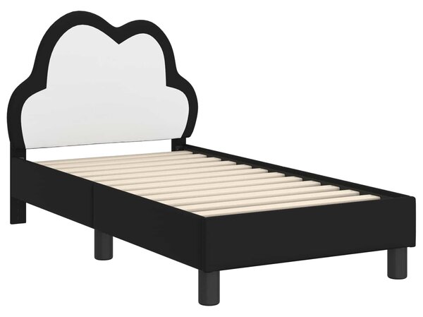 Okvir kreveta za malu djecu s naslonom Crna 70 x 140 cm PU - Crna / 70 x 140 cm
