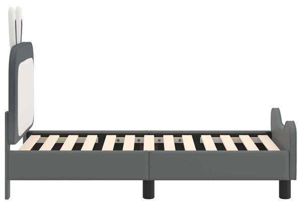 Okvir kreveta za malu djecu s naslonom Svijetlo siva PU - Svjetlosiva / 70 x 140 cm