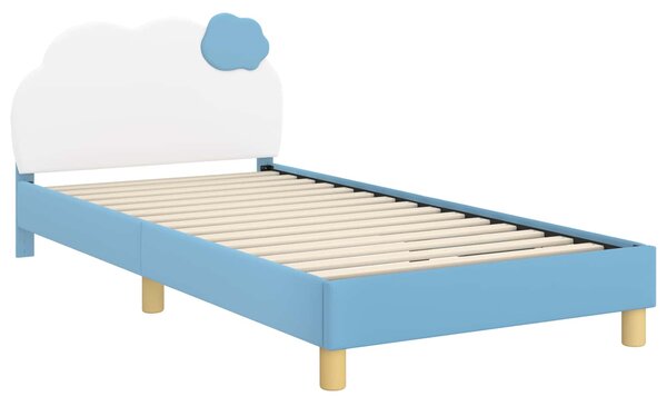 Krevet za djecu s uzglavljem Plava 90 x 200 cm PU - Plava / 90 x 200 cm