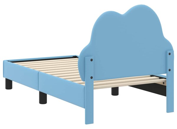 Okvir kreveta za malu djecu s naslonom Plava 70 x 140 cm PU - Plava / 70 x 140 cm