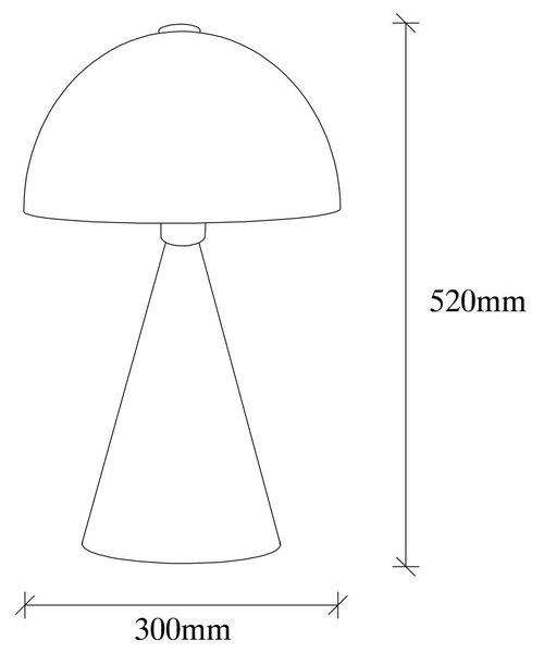 Opviq Stolna lampa DODO 5051, crna, metal, 30 x 30 cm, visina 52 cm, duljina kabla 200 cm, E27 40 W, Dodo - 5051