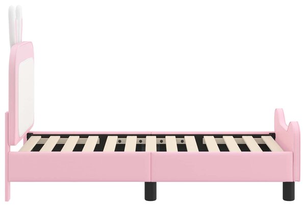 Okvir kreveta za malu djecu s naslonom Ružičasta 70 x 140 cm PU - Ružičasta / 70 x 140 cm