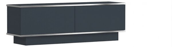 TV komoda ALVIN 135 cm, antracit/srebrna