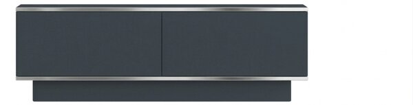 TV komoda ALVIN 135 cm, antracit/srebrna