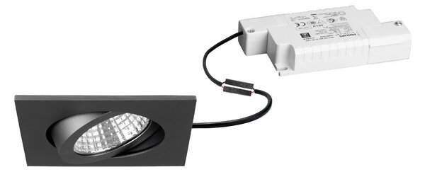 BRUMBERG Damita-S LED ugradbena svjetiljka, RC prigušiva, mat titan, IP65, prigušiva, Metalik, kupaonica, Aluminij, Četvrtasta ugradna svjetla