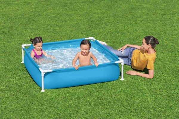 Vrtni bazen s okvirom za djecu 2+ BESTWAY Kvadratni 122x122x30,5 cm