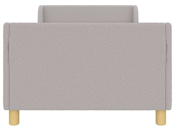 Krevet za djecu s uzglavljem Svjetlosiva 80 x 200 cm Bouclé - Svjetlosiva / 80 x 200 cm
