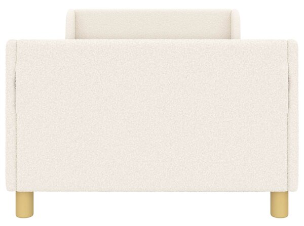 Krevet za djecu s uzglavljem Krem 90 x 190 cm Bouclé - Krem / 90 x 190 cm