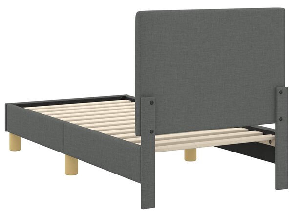 Okvir kreveta za malu djecu s naslonom Tamno siva 70 x 140 cm - Siva / 70 x 140 cm
