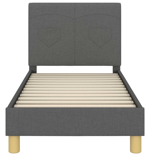 Okvir kreveta za malu djecu s naslonom Tamno siva 70 x 140 cm - Siva / 70 x 140 cm