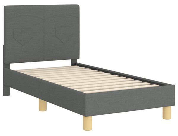 Okvir kreveta za malu djecu s naslonom Tamno siva 70 x 140 cm - Siva / 70 x 140 cm