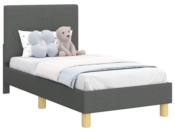 Okvir kreveta za malu djecu s naslonom Tamno siva 70 x 140 cm - Siva / 70 x 140 cm