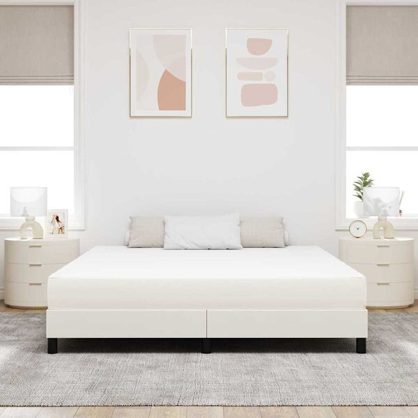 Madrac s madracem Krema 180 x 200 cm tkanina - Krem / 180 x 200 cm