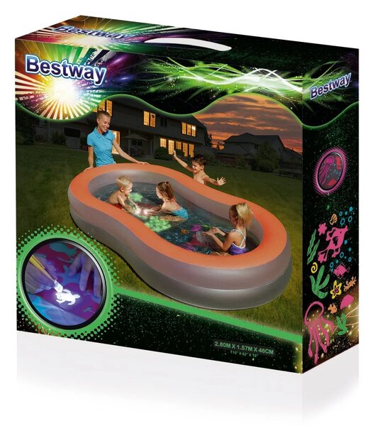 Bazen Doodle Glow 280x157x46cm BESTWAY
