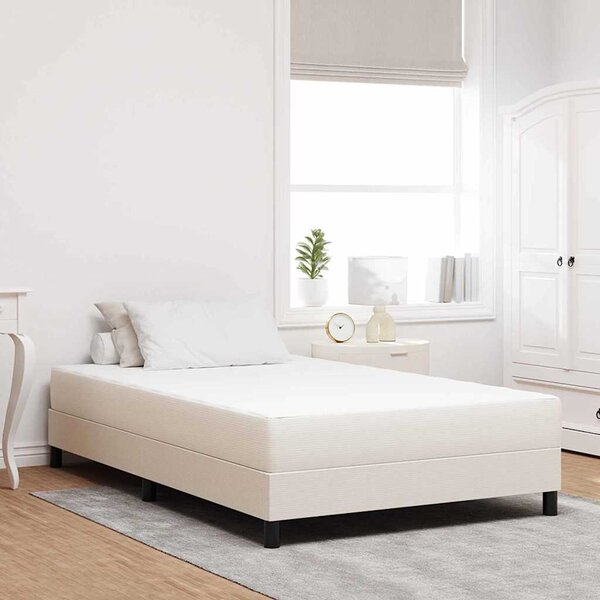 Madrac s madracem Krema 120 x 190 cm tkanina - Krem / 120 x 190 cm