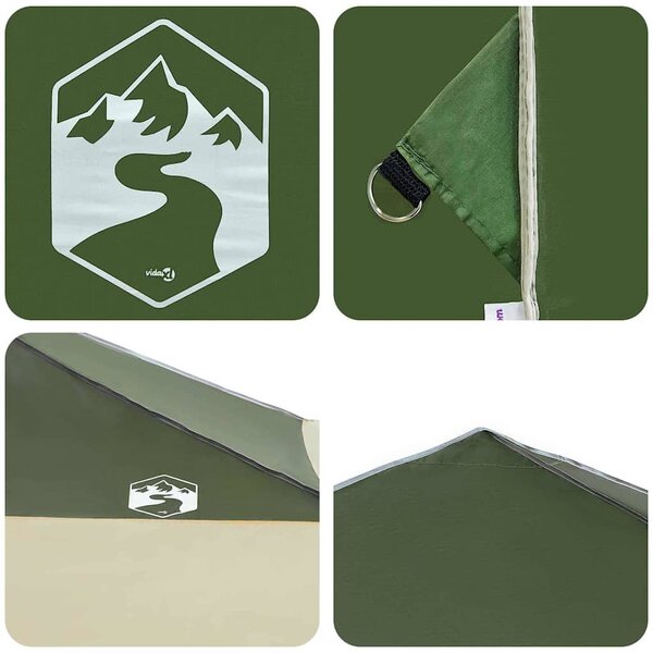 Šator s nadstrešnicom Zelena 395 x 395 x 251 cm tkanina - Zelena / 395 x 395 x 251 cm