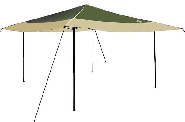 Šator s nadstrešnicom Zelena 395 x 395 x 251 cm tkanina - Zelena / 395 x 395 x 251 cm