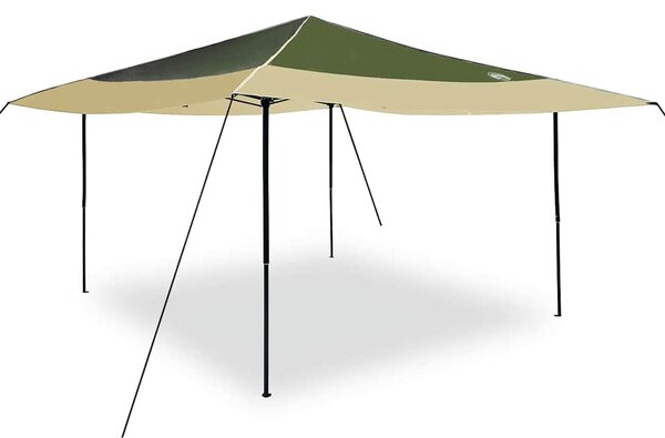 Šator s nadstrešnicom Zelena 395 x 395 x 251 cm tkanina - Zelena / 395 x 395 x 251 cm