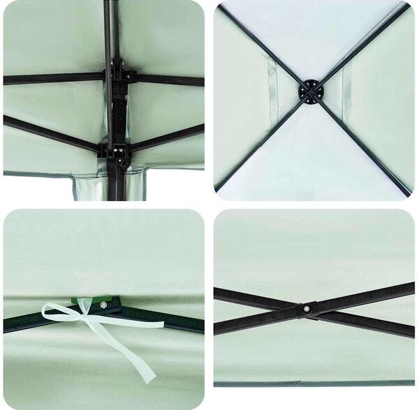 Šator s nadstrešnicom Zelena 290 x 290 x 251 cm tkanina - Zelena / 290 x 290 x 251 cm