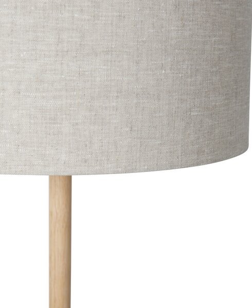 Rustikalna podna lampa drvo sa svijetlosmeđim sjenilom - Mels