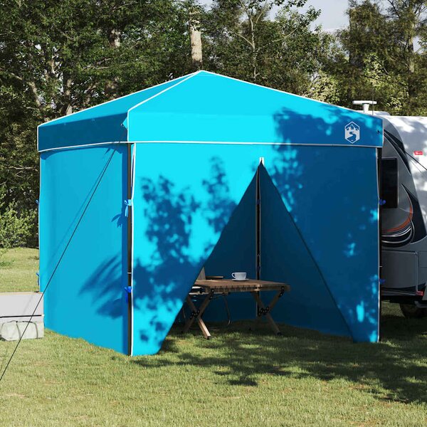 Šator s nadstrešnicom Plava 243 x 243 x 251 cm tkanina - Plava / 243 x 243 x 251 cm