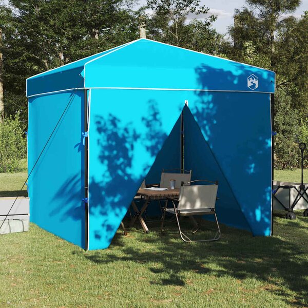 Šator s nadstrešnicom Plava 243 x 243 x 251 cm tkanina - Plava / 243 x 243 x 251 cm