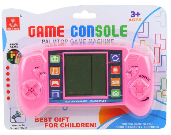 Prijenosna LCD elektronička igraća konzola Tetris - ružičasta