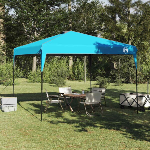 Šator s nadstrešnicom Plava 290 x 290 x 251 cm tkanina - Plava / 290 x 290 x 251 cm