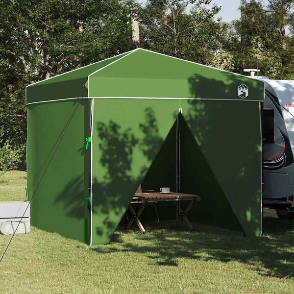 Šator s nadstrešnicom Zelena 243 x 243 x 251 cm tkanina - Zelena / 243 x 243 x 251 cm