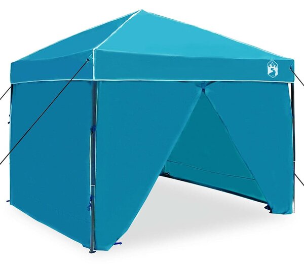 Šator s nadstrešnicom Plava 243 x 243 x 251 cm tkanina - Plava / 243 x 243 x 251 cm