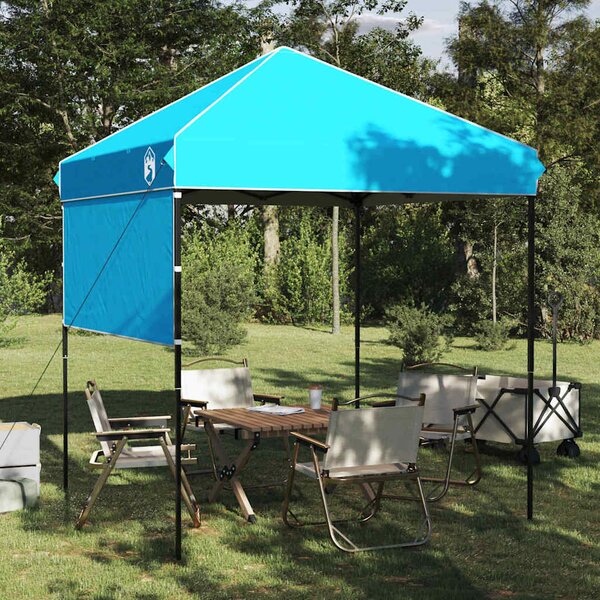 Šator s nadstrešnicom Plava 194 x 194 x 251 cm tkanina - Plava / 194 x 194 x 251 cm