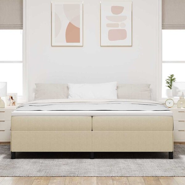 Krevet s opruga kutije Siva zelena 200 x 200 cm Kordura tekstil - Zelena / 200 x 200 cm