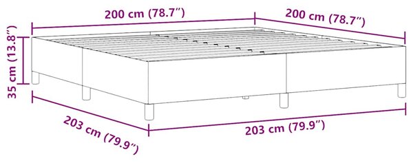 Krevet s opruga kutije Siva zelena 200 x 200 cm Kordura tekstil - Zelena / 200 x 200 cm