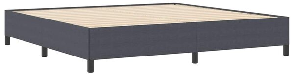 Krevet s opruga kutije Tamnosiva 200 x 200 cm Kordura tekstil - Siva / 200 x 200 cm