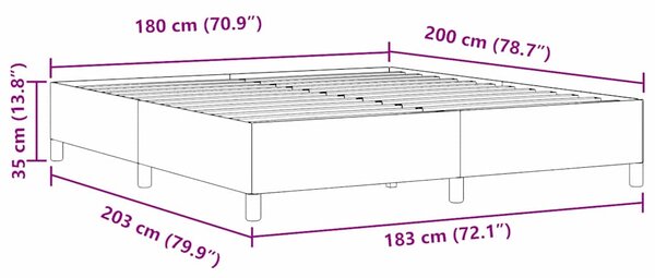 Krevet s opruga kutije Plava 180 x 200 cm Kordura tekstil - Plava / 180 x 200 cm