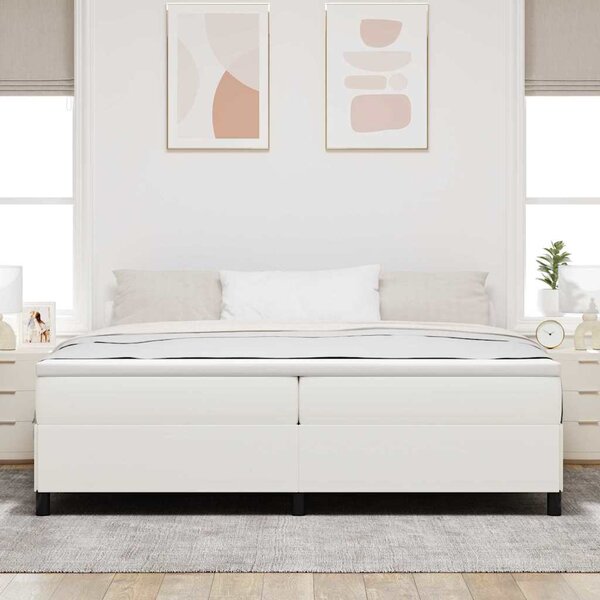 Krevet s opruga kutije Krem 200 x 200 cm Kordura tekstil - Krem / 200 x 200 cm