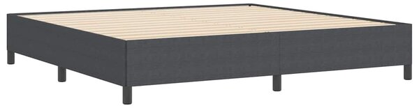 Krevet s opruga kutije Tamnosiva 200 x 200 cm Kordura tekstil - Siva / 200 x 200 cm