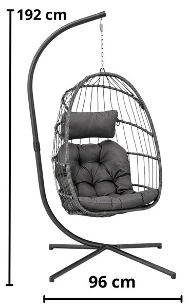 Viseća fotelja Cocoon - udobno siva izlozbeni model