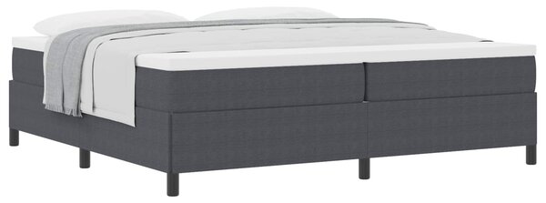 Krevet s opruga kutije Tamnosiva 200 x 200 cm Kordura tekstil - Siva / 200 x 200 cm